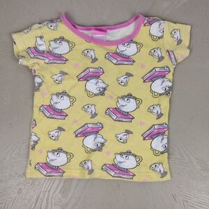 Yellow Kids Shirt with Cartoon Print